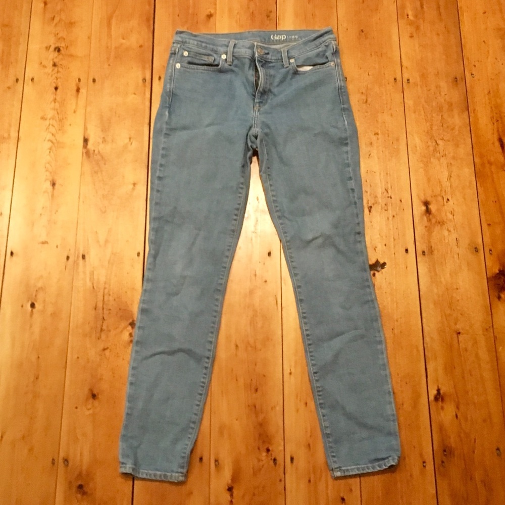 Long blue jeans